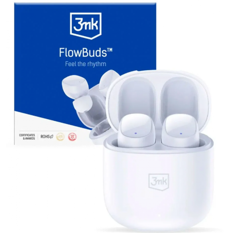 Auriculares Bluetooth 3MK Flowbuds Branco