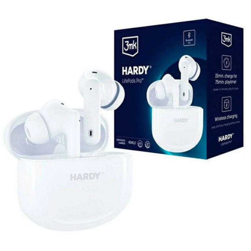 Auriculares 3MK Hardy LifePods Pro Branco