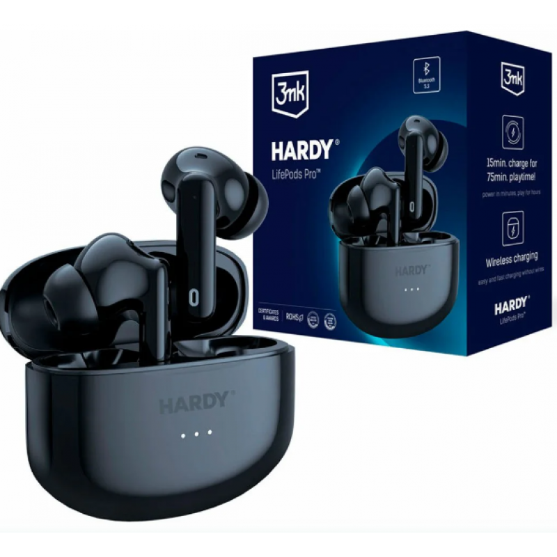 Auriculares 3MK Hardy LifePods Pro Preto