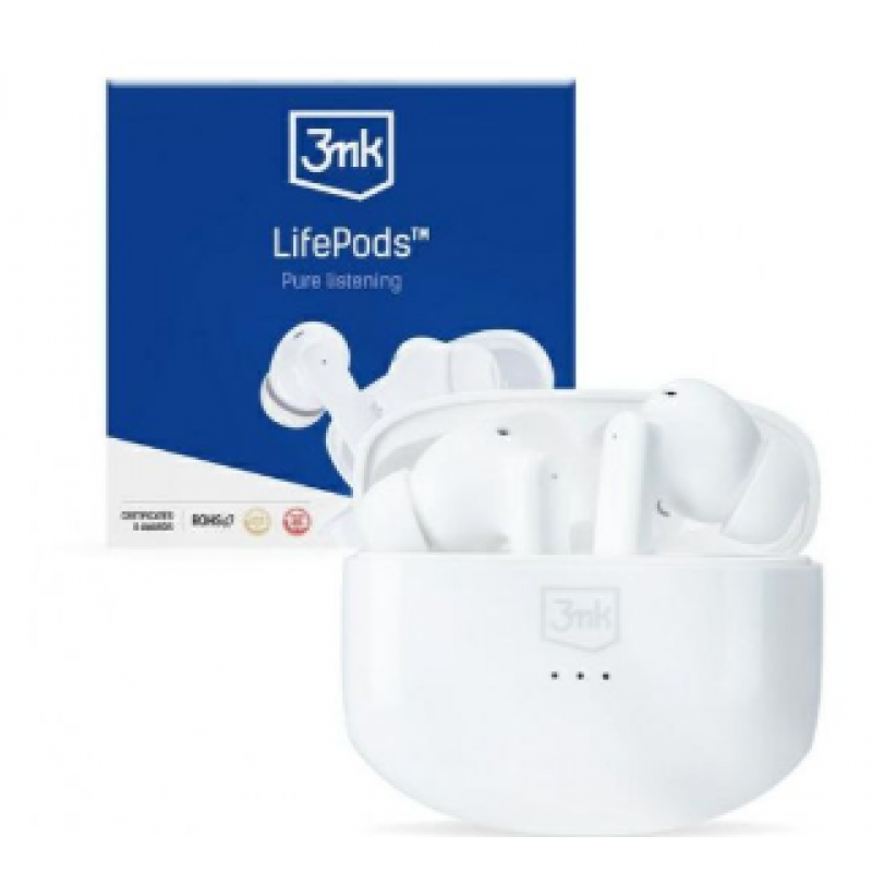 Auriculares Bluetooth 3MK Lifepods Branco