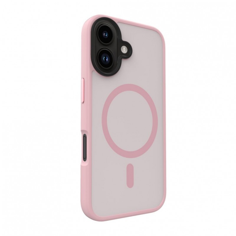 iPhone 16 Hybird c/ Magsafe PC+TPU Capa Proteçao Evelatus Rosa