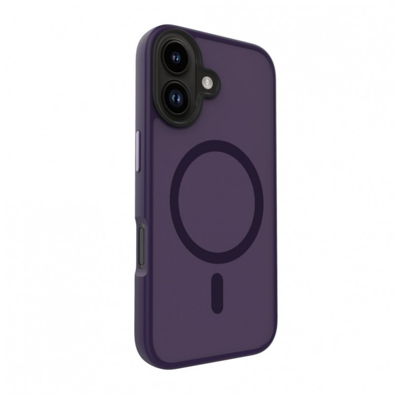 iPhone 16 Hybird c/ Magsafe PC+TPU Capa Proteçao Evelatus Purpura