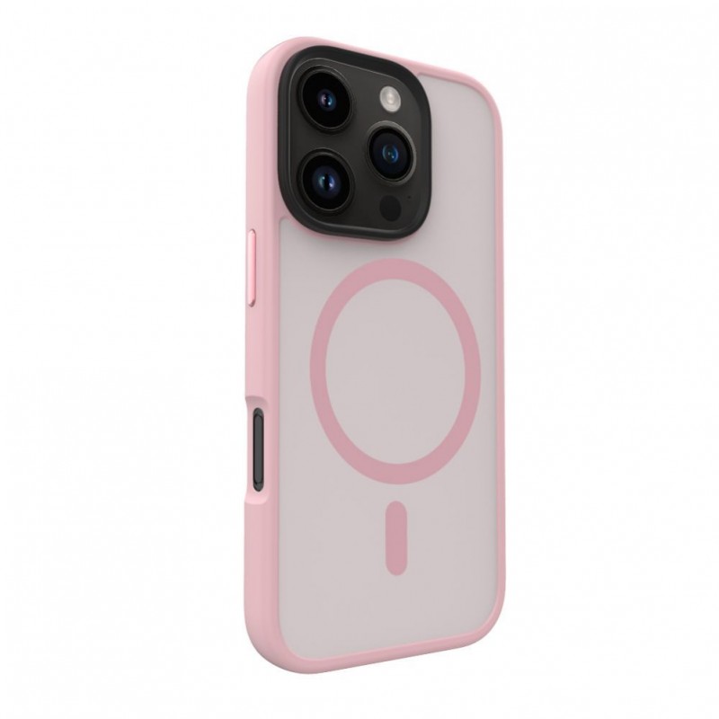 iPhone 16 Pro Hybird c/ Magsafe PC+TPU Capa Proteçao Evelatus Rosa