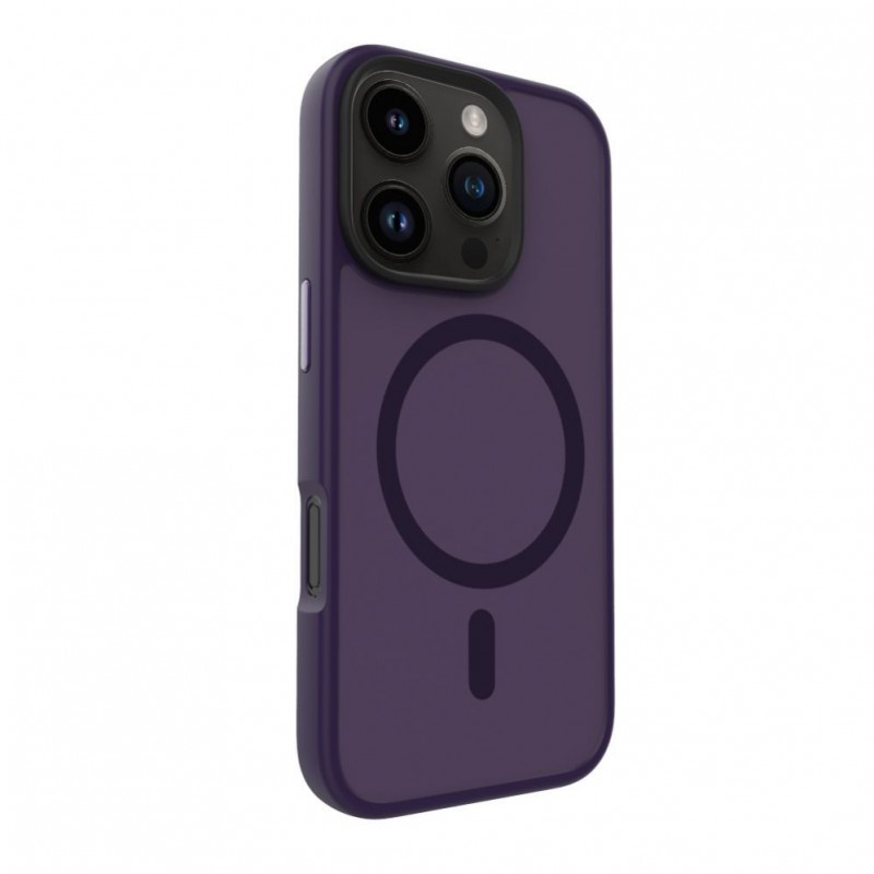 iPhone 16 Pro Hybird c/ Magsafe PC+TPU Capa Proteçao Evelatus Purpura