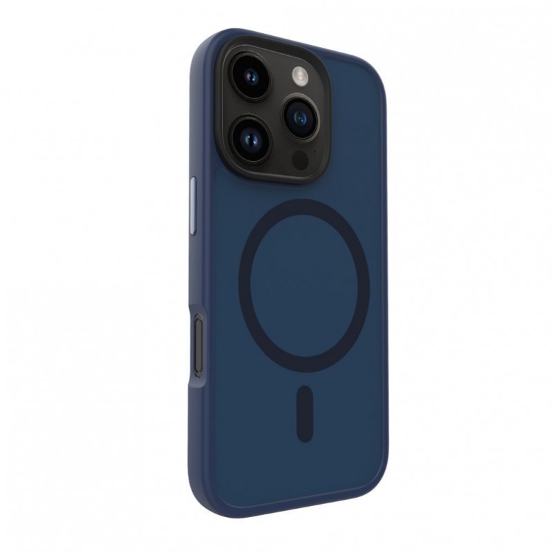 iPhone 16 Pro Hybird c/ Magsafe PC+TPU Capa Proteçao Evelatus Azul Escuro