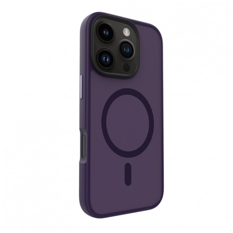 iPhone 16 Pro Max Hybird c/ Magsafe PC+TPU Capa Proteçao Evelatus Purpura